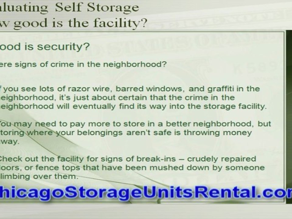 Chicago Storage Units Rental - How good is the facility?
