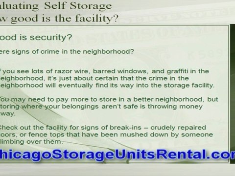 Chicago Storage Units Rental - How good is the facility?