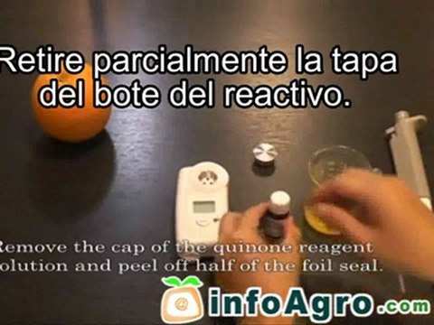 Cómo medir la acidez en cítricos. Ácido cítrico de una naranja. Atago Pal Acid1