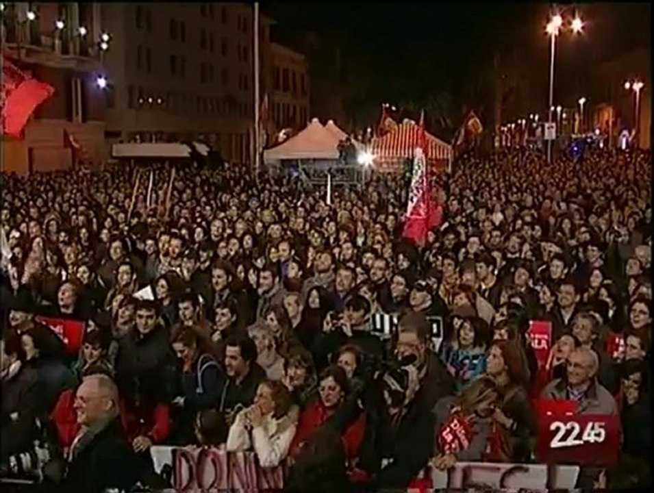 TG 26.03.10 Vendola in piazza a Bari per l'ultimo appello