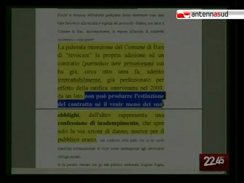 TG 24.05.10 Petruzzelli, Messeni Nemagna: Il Comune rispetti il protocollo d'intesa