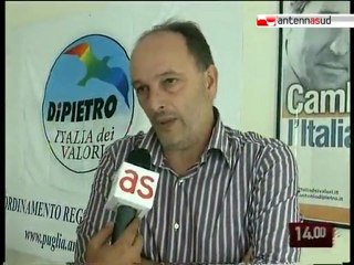 TG 14.06.10 L'Idv replica ad Emiliano: "Poltrone e assessorati non ci interessano"