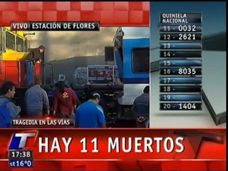 Choque de trenes en Buenos Aires