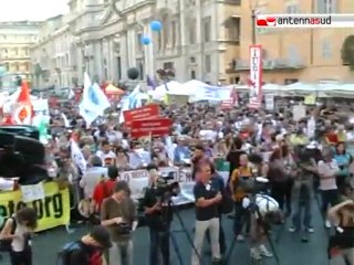 TG 01.07.10 Roma, la mobilitazione contro il "bavaglio"