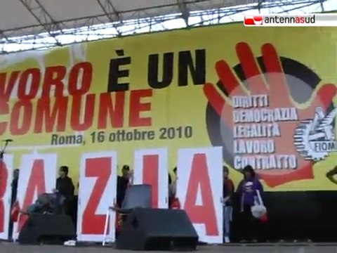 TG 16.10.10 Corteo Fiom, tanti i buoni propositi ma anche le polemiche
