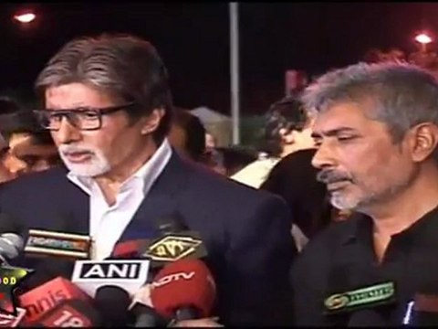 Amitabh Bachchan & Prakash Jhaa At Screening Of Aarakshan