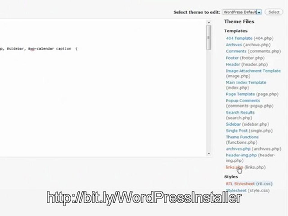 Editing WordPress Blog Themes and Plugins