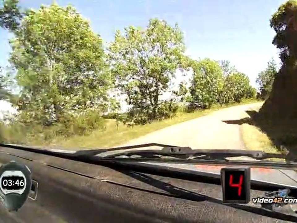 rallye forez 2011 camera embarquée graczyk citroën zx video42.com crash loeb ogier