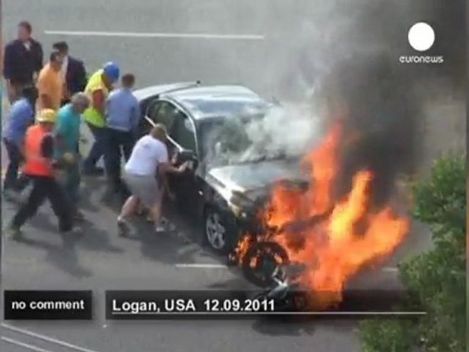 US biker rescued by strangers - no comment