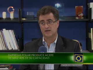 Polar produce aciete de maíz al 40% de capacidad