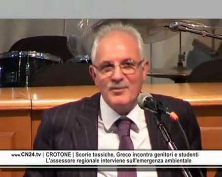 CN24 | CROTONE | Scorie tossiche, Greco incontra genitori e studenti