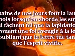 La lapidation dans la bible (Torah) partie 1