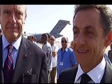 Arrivée de Sarkozy en Libye