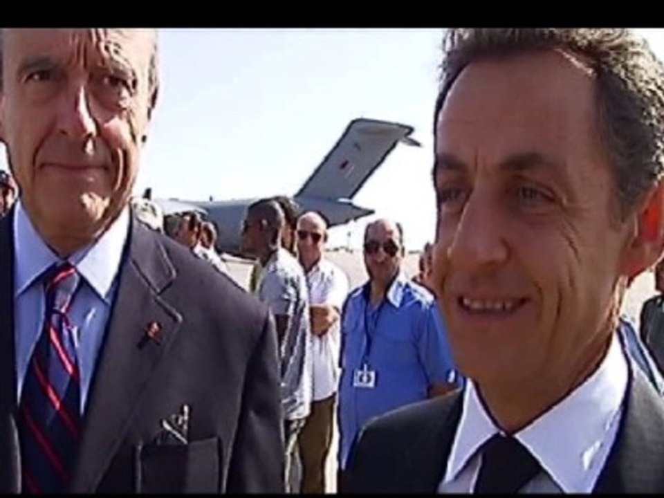 Arrivée de Sarkozy en Libye