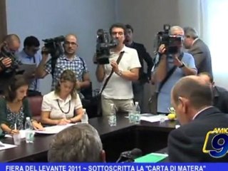 Fiera del levante 2011  | Sottoscritta la "Carta di Matera"