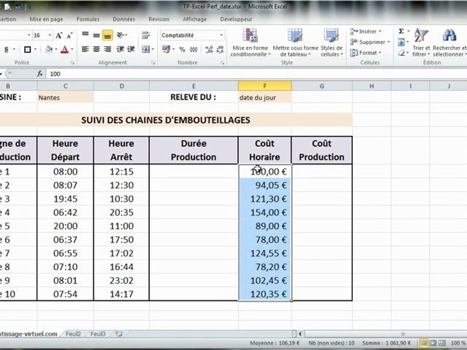Excel - TP numéro 3