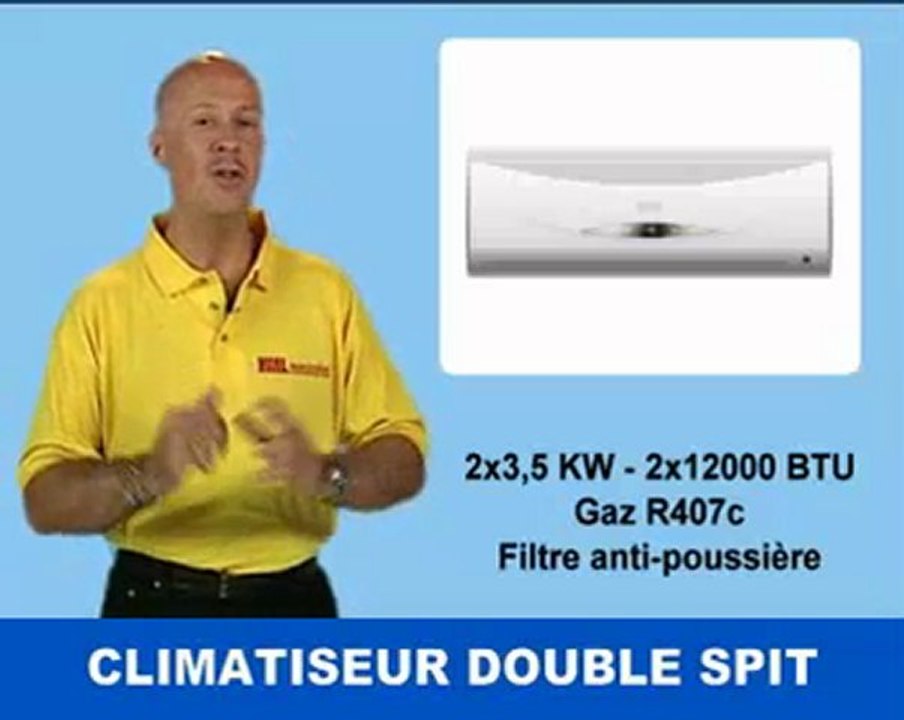 Climatisation Réversible Double Spit 2x3,5KW