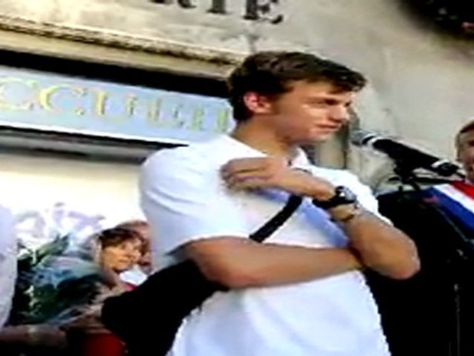 RECEPTION CHRISTOPHE LEMAITRE HOTEL DE VILLE AIX LES BAINS SEPTEMBRE 2011