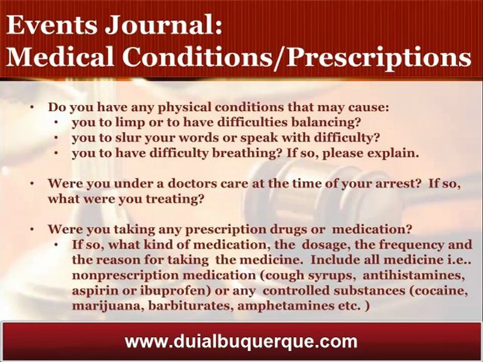 Albuquerque DUI Attorney Discusses the Importance of Creating an Events Journal