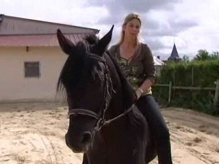 BENEDICTE FOLLET : CASCADEUSE ET ELEVEUR DE CHEVAUX PSAR NOIRS ET SF