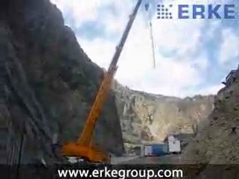 ERKE Dış Ticaret ltd., Locatelli Cranes works at Artvin Dam Project