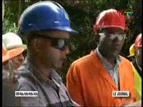 Visite de la base-vie de MPD Congo par Pierre Mabiala