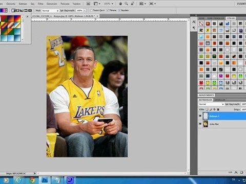 PhotoShopta rengarenk efektli bir resim yapma