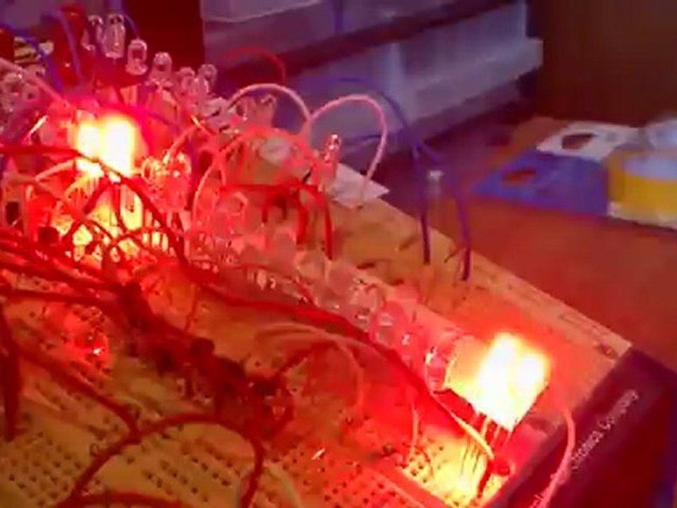 8 led centre vers bord