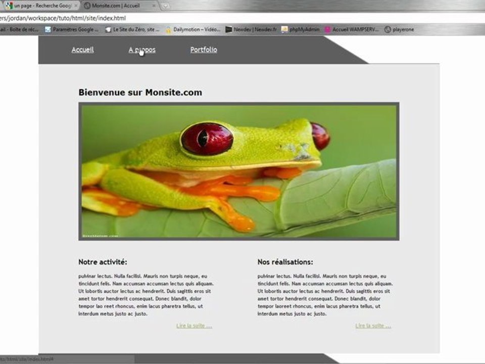 Tutoriel :: Html/CSS - site web - le html