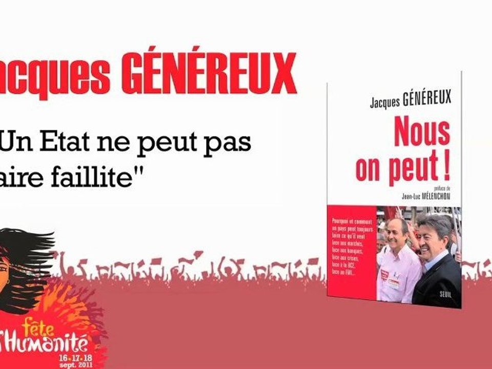Jacques Généreux : "Un État ne peut pas faire faillite"