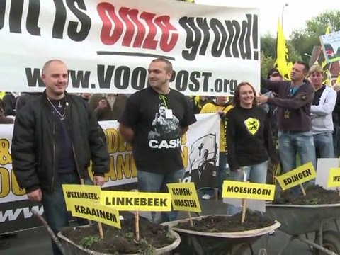 Flamengos protestam perto de Bruxelas