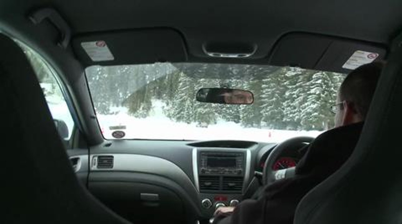 autocar.tv: Impreza STi v Evo X... on ice!