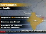 Sismo de 6.8 grados en India