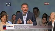 EVENEMENT,Université d'été du Modem, discours de François Bayrou