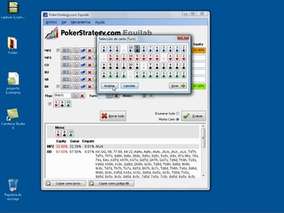 Soft de Poquer. Analisis de Equilab 2 de 3