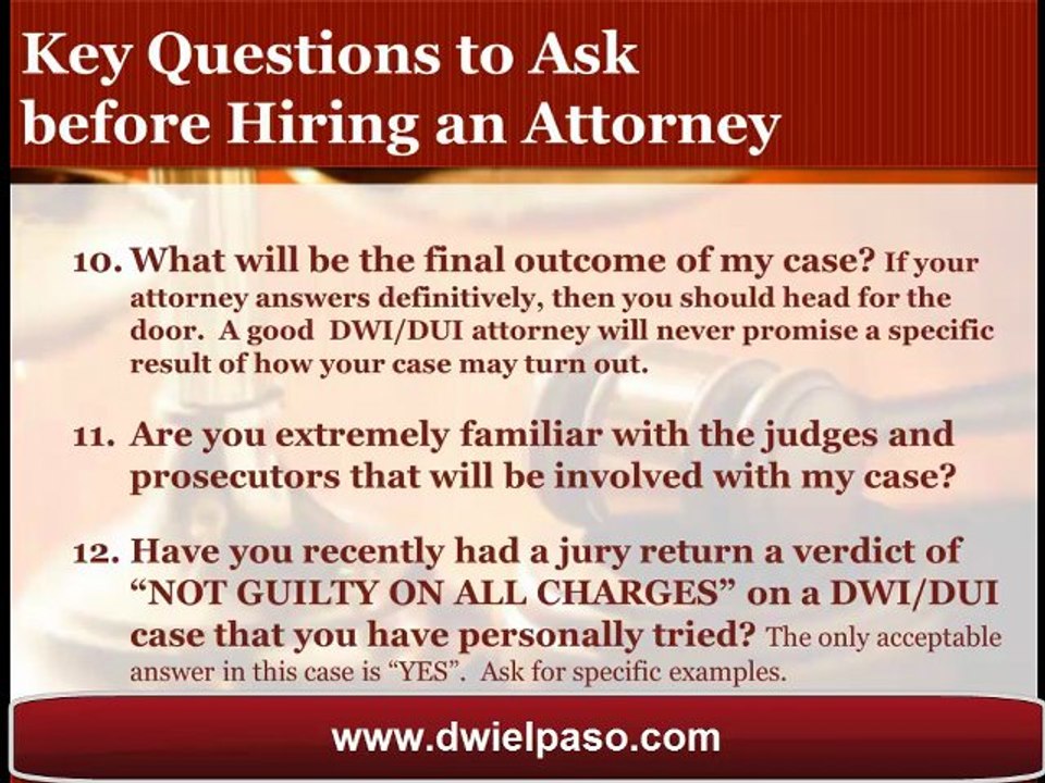 Honolulu DUI Attorney Shares Must Ask Questions Before Hiring an Attorney