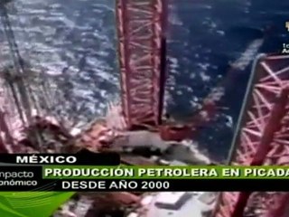 Producción petrolera en México en picada