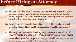 Albuquerque DUI Attorney Shares Must Ask Questions Before Hiring an Attorney