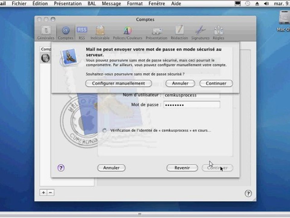 configuration mail mac