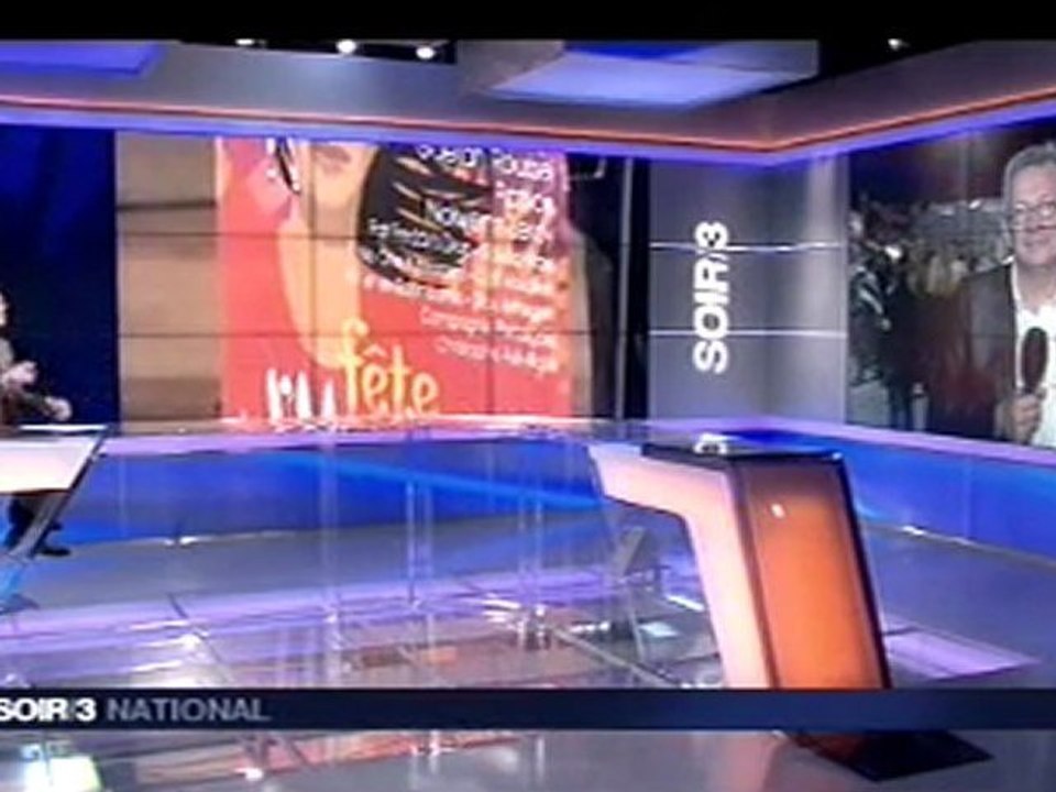 Pierre Laurent au Soir 3 en direct de la fête de l'Humanité 16/09.2011