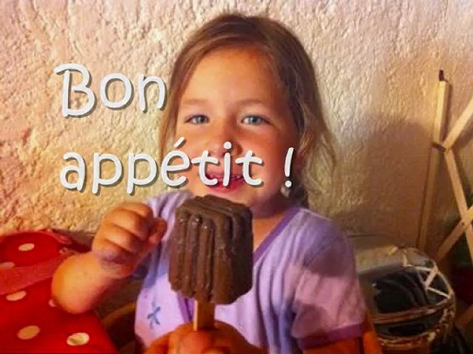 Glace flan vanille, chocolat