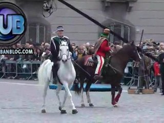 Rappresentazione storica incontro Garibaldi e Vittorio Emanuele II Napoli