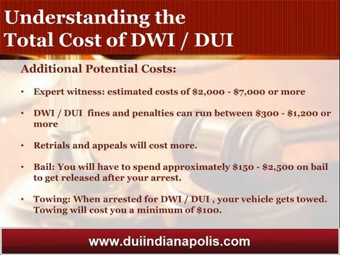 Indianapolis DUI Attorney Reviews the Total Costs of a DUI Conviction