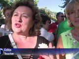 Striking Spanish teachers march against cutbacks
