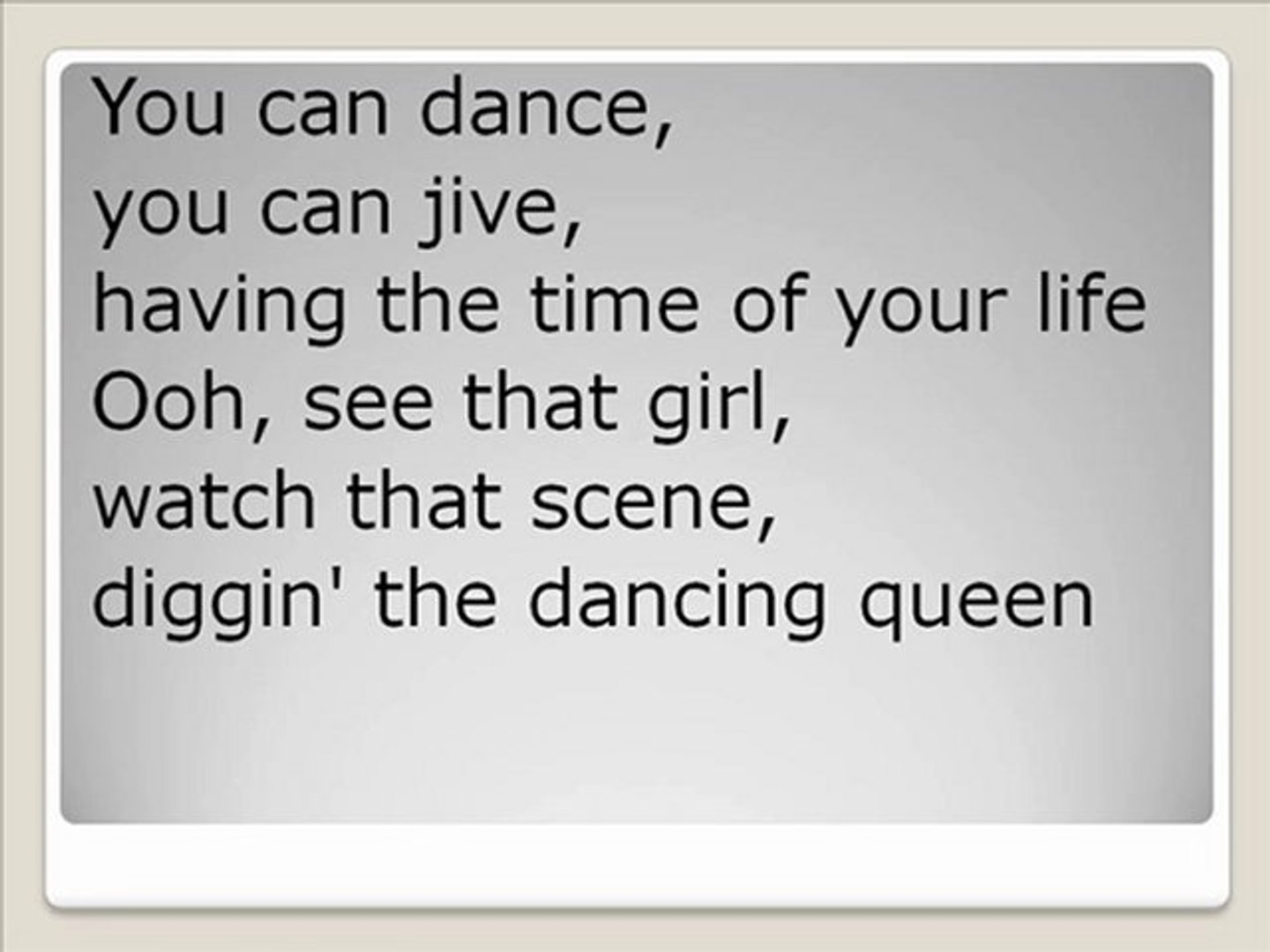 Dancing Queen With Lyrics Video Dailymotion