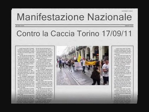 Manifestazione Nazionale contro la Caccia, Torino 17/09/2011
