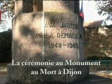 La cérémonie au Monument au MORTS à Dijon