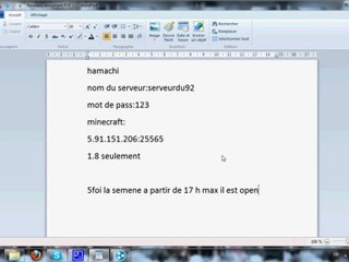 minecraft serveur 1.8.1