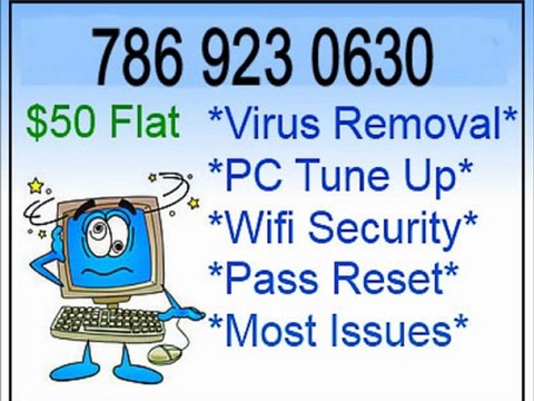 $50 Computer Repair Pc Miami Beach Coral Gables Pinecrest 7869230630