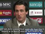 Emery et Guardiola après Valence - Barça